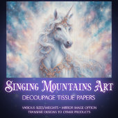 Papier Mousseline Whimsical Celestial Unicorn Decoupage 