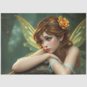 Papier Mousseline Whimsical Child Fairy - Decoupage Paper (Recto)