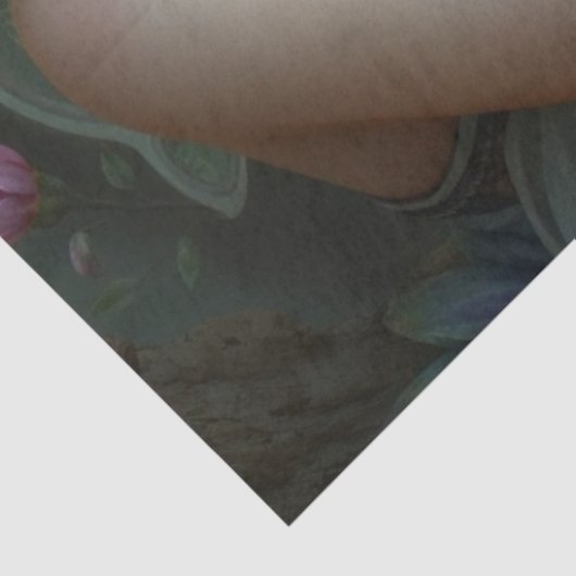 Papier Mousseline Whimsical Child Fairy - Decoupage Paper (Détail)