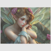 Papier Mousseline Whimsical Child Fairy - Decoupage Paper (Recto)