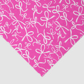 Papier Mousseline Whimsical Cute Pink White Bows Pattern Girly Gift (Détail)