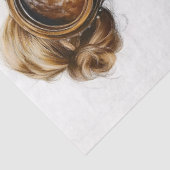 Papier Mousseline Whimsical Cute Steampunk Young Girl W8 Decoupage (Détail)