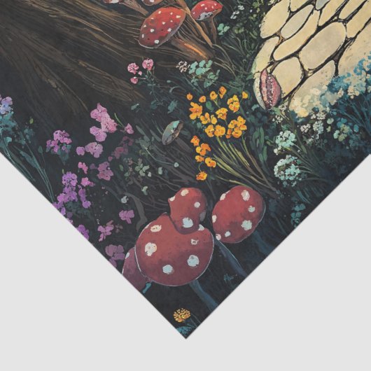 Papier Mousseline Whimsical Enchanted Forest Pathway (Détail)
