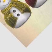 Papier Mousseline Whimsical et joli Noël des neigeurs colorés (Détail)