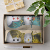 Papier Mousseline Whimsical et joli Noël des neigeurs colorés (Cadeau)