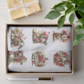 Papier Mousseline Whimsical Floral Easter for Shells  Decoupage (Cadeau)