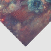 Papier Mousseline Whimsical Floral Shabby Chic Kitten DIY Decoupage (Détail)