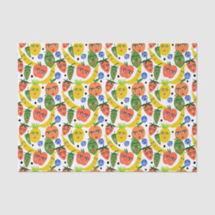 Papier Mousseline Whimsical Funny Motif de salade de fruits