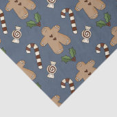 Papier Mousseline Whimsical Gingerbread et Sucres de canne Noël (Détail)