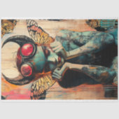 Papier Mousseline Whimsical Gothique Paris Gargoyle Découpage (Recto)