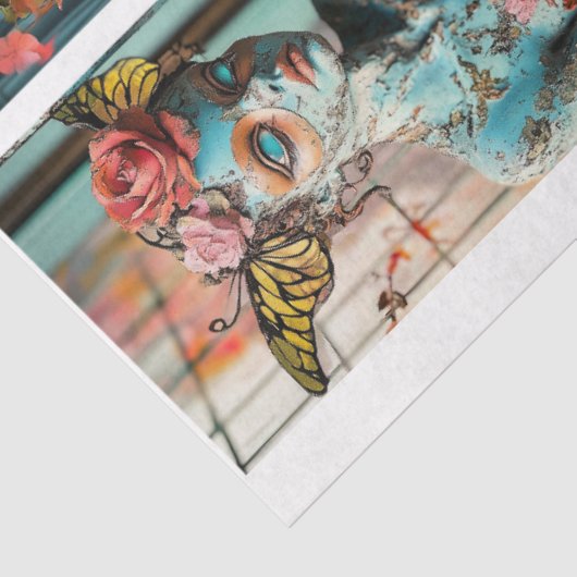 Papier Mousseline Whimsical Gothique Paris Gargoyle Découpage (Détail)