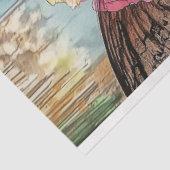 Papier Mousseline Whimsical Gothique Paris Gargoyle Floral Craft (Détail)