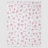 Papier Mousseline Whimsical Hand Drawn Doodle Red (Recto)