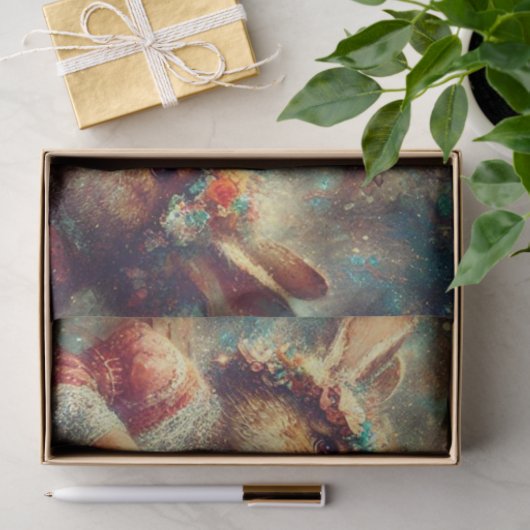 Papier Mousseline Whimsical Mad Hatter March Hare Tea Decoupage (Cadeau)