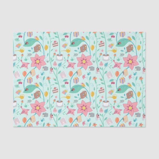 Papier Mousseline Whimsical Mère's Day Motif de collage (Recto)