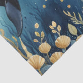 Papier Mousseline Whimsical Orca in the ocean (Détail)