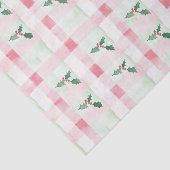 Papier Mousseline Whimsical Pink Green Retro Christmas (Détail)