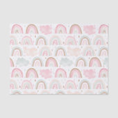 Papier Mousseline Whimsical Rainbow Motif moderne (Recto)