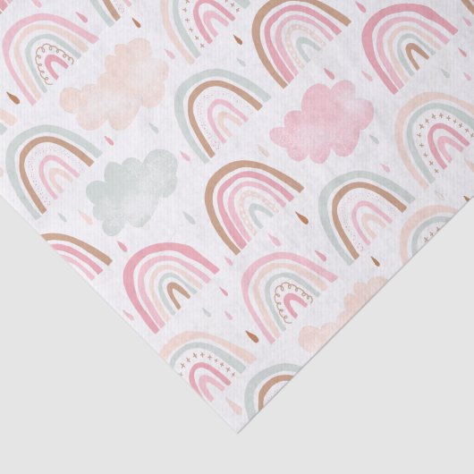 Papier Mousseline Whimsical Rainbow Motif moderne (Détail)