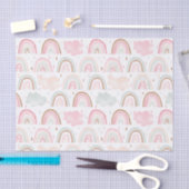 Papier Mousseline Whimsical Rainbow Motif moderne (Artisanat)