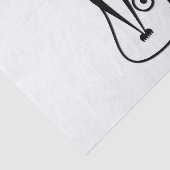 Papier Mousseline Whimsical Skinny Chat noir (Détail)