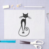 Papier Mousseline Whimsical Skinny Chat noir (Artisanat)