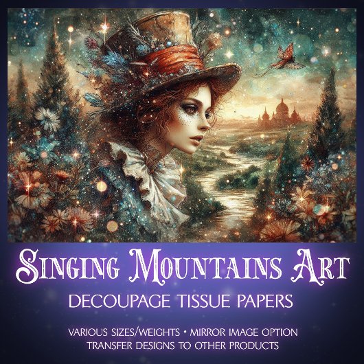 Papier Mousseline Whimsical Steampunk Alice In Wonderland