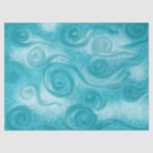 Papier Mousseline Whimsical Swirly Sky Blue Pattern Decoupage (Recto)