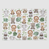 Whimsical Tropical Jungle Safari Animaux sauvages