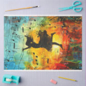 Papier Mousseline Whimsical Vibrant Coloured Girls Dancing Decoupage (Artisanat)