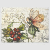 Papier Mousseline Whimsical Vintage Fairy Botanical Berry Sketche (Recto)