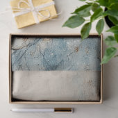 Papier Mousseline Whimsical Winter Fairy Blue Floral Decoupage (Cadeau)