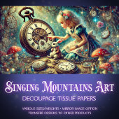 Papier Mousseline Whimsical Wonderland Montres Toadstools Découpage