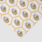 Papier Mousseline Whimsical Yellow Beehive and Bumblebee Pattern (Détail)