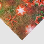 Papier Mousseline Whimssical Green Red Snowflake Mandala Starry Cool (Détail)