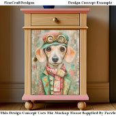 Papier Mousseline Whimsstel Pastel habillé Dachshund EB4R Découpage