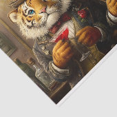 Papier Mousseline Whimsy Steampunk Tigers & Cocktails AX3 Decoupage (Détail)