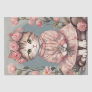Papier Mousseline Whiskers et Blooms : Le Découpage Feline Stylé