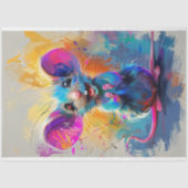 Papier Mousseline Whiskers Whiskers Abstrait Mouse Decoupage (Recto)