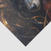 Papier Mousseline Whispering Woods - Little Red et Black Wolf (Détail)