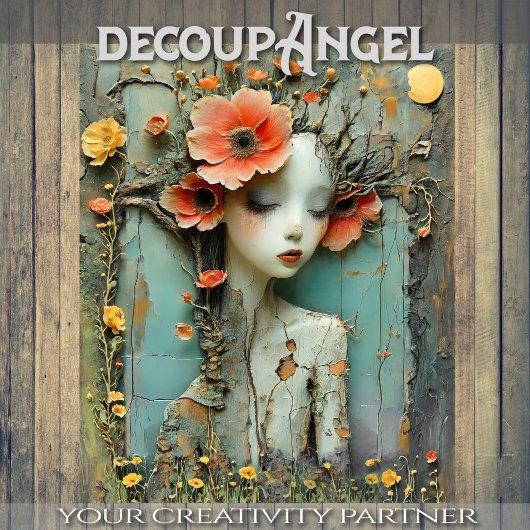 Papier Mousseline Whispers of Graceful Beauty #1 - Découpage -