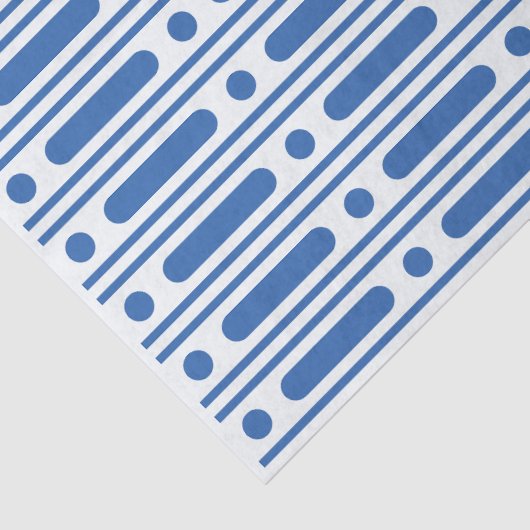 Papier Mousseline White Blue Bone Inlay Dots Decoupage Paper (Détail)