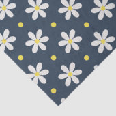 Papier Mousseline White Daisies Pattern Custom Background (Détail)