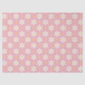 Papier Mousseline White Daisies Pattern Custom Background (Recto)