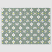 Papier Mousseline White Daisies Pattern Custom Background (Recto)
