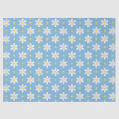 Papier Mousseline White Daisies Pattern Custom Background (Recto)