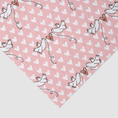 Papier Mousseline White Doves & Love Heart Tissue Paper (Détail)