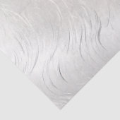 Papier Mousseline White Florals on Silver Tone Decoupage  (Détail)