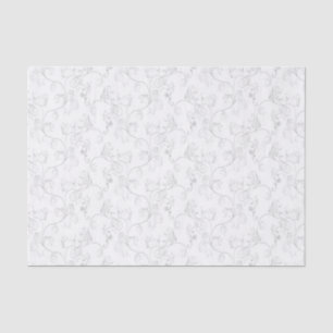 Papier Mousseline White&Grey moderne doux appelé Damask