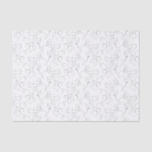 Papier Mousseline White&Grey moderne doux appelé Damask (Recto)